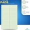Steno Pads 6X9, Steno Pads, Spiral Steno Pads, Gregg Rule, Green Tint, 6 X 9, 80 Sheets, 12 Pack